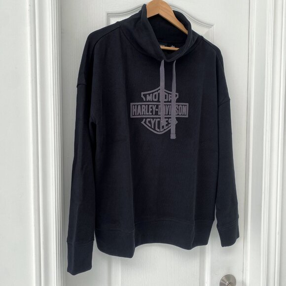 Harley-Davidson® B&S Funnel Black Women's Sweatshirt - Picture 6 of 12